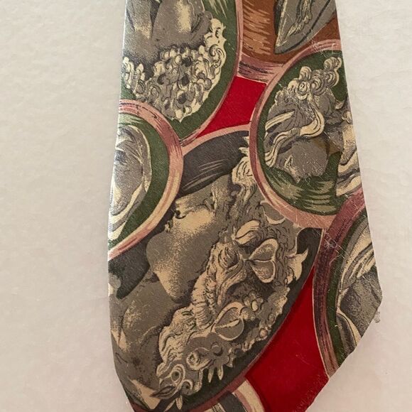 Vintage Marisap 100% Silk 3” Wide Necktie Ancient Romans - Picture 4 of 11